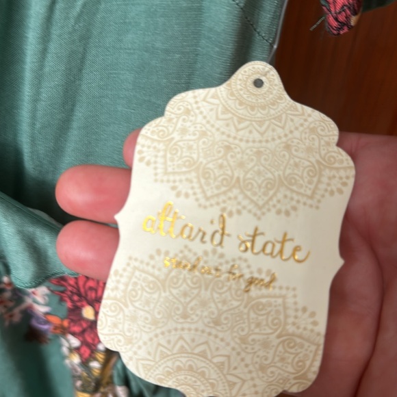 NWT!! Altar’d State Wrap Dress Size small - Teal Green Floral! So pretty! 🌺🌻 - Picture 4 of 7